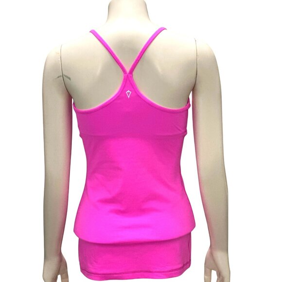 Lululemon IVIVVA Athletica Pink Racerback Tank Top Polyester Lycra Blend Active - Picture 3 of 9